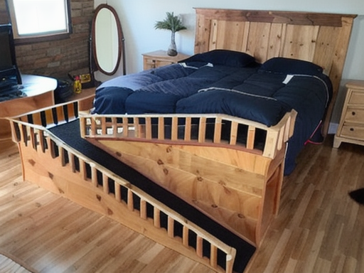 Dog ramp for high bed